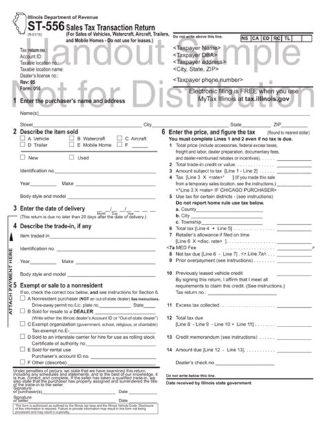 St 556 form - files Form ST-556-LSE, Transaction Return for Leases, to report sales at retail of items for lease in Illinois and those items are of the type that must be titled or registered by an agency of Illinois state government (i.e., vehicles, watercraft, aircraft, trailers, and mobile homes), and if you need to: • correct your Form ST-556-LSE to pay ...